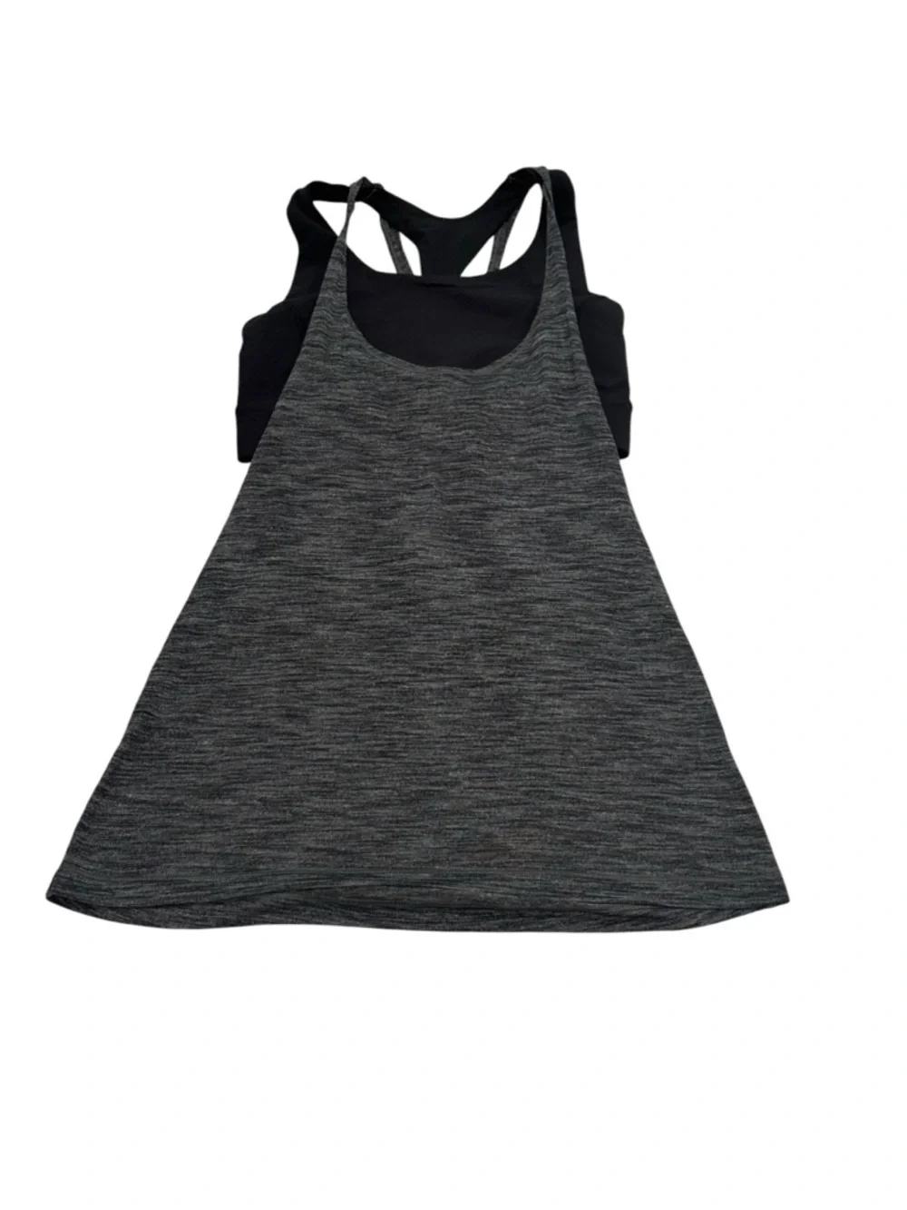 lululemon athletica‎ Black and Heather Gray Racerback Tank with Built-in Bra